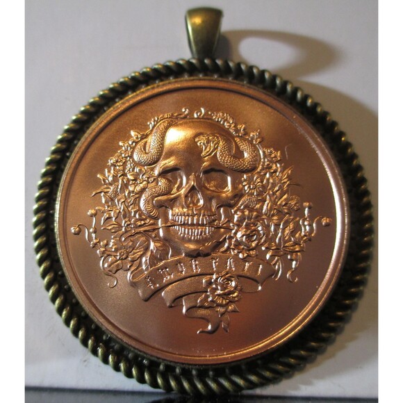 Love of Fate- Amor Fati-Fine Copper Ultra High Relief Round/Pendant - Picture 4 of 7